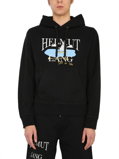 Shop Helmut Lang Hl Ocean Hoodie In Black