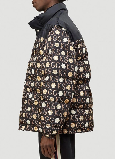 Shop Gucci X Ken Scott Printed Detachable Sleeves Down Jacket In Multi