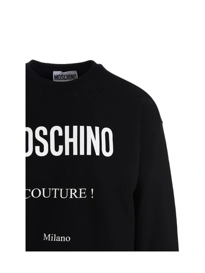 Shop Moschino Logo Printed Sweatshirt In Black