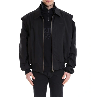 Shop Balenciaga Twinset Blouson Jacket In Black