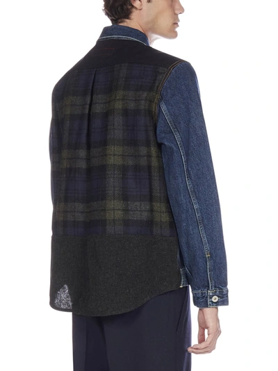 Shop Junya Watanabe Comme Des Garçons Panelled Denim Jacket In Multi