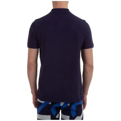 Shop Kenzo Tiger Crest Polo Shirt In Blue