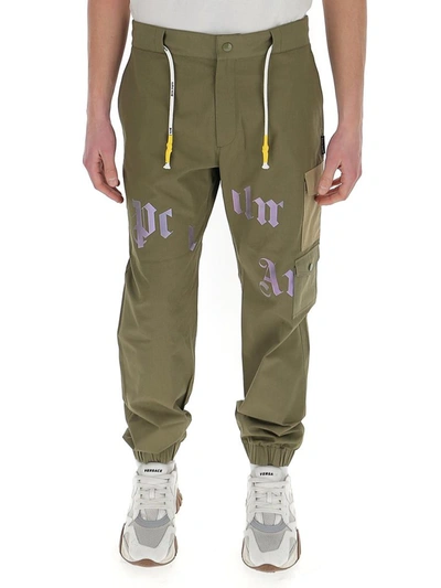 Shop Palm Angels Military Cargo Pants In Green