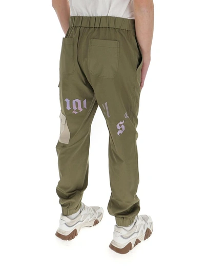 Shop Palm Angels Military Cargo Pants In Green