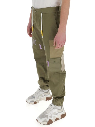 Shop Palm Angels Military Cargo Pants In Green