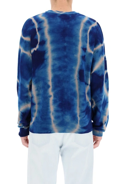 Shop Aries No Problemo Tie Dye Jumper In Blue