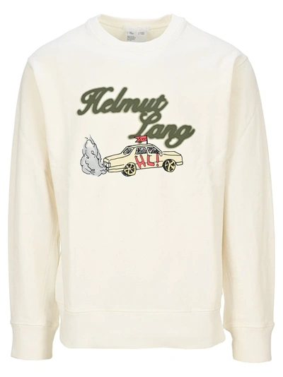 Shop Helmut Lang Taxi Print Sweater In White