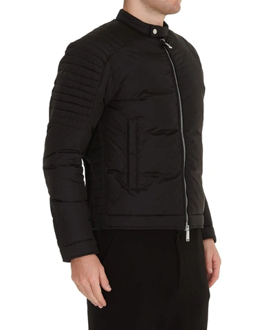 Shop Dsquared2 Biker Puffer Jacket In Black