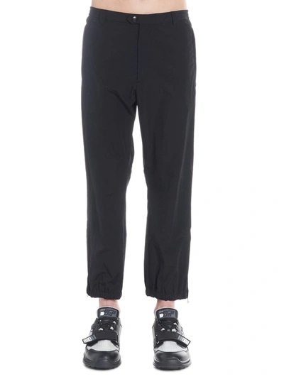 Shop Prada Cropped Straight Leg Pants In Black