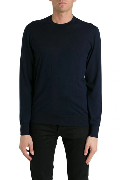 Shop Dolce & Gabbana Crewneck Knitted Jumper In Blue