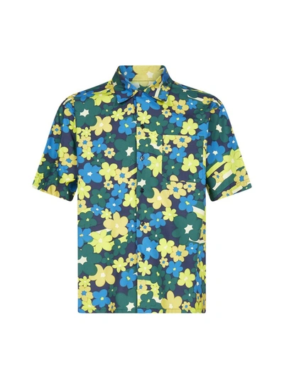 Shop Marni Floral Print Bowling Shirt In Multi