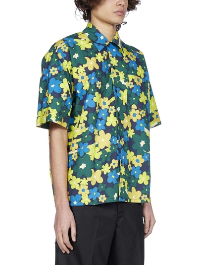 Shop Marni Floral Print Bowling Shirt In Multi