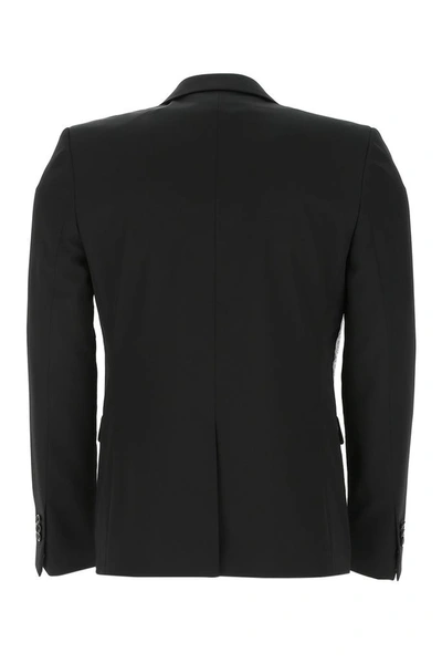 Shop Fendi Logo Tape Blazer In Black