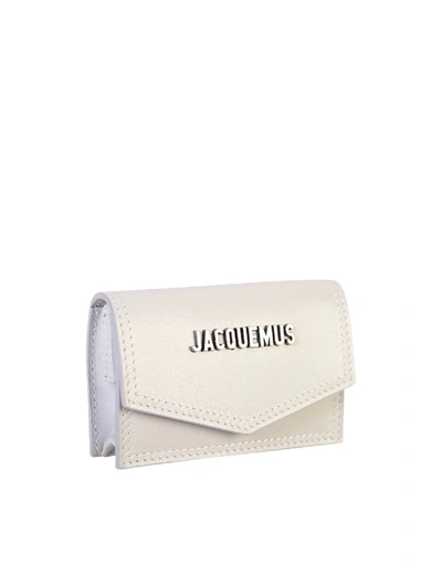 Shop Jacquemus Le Porte Azur Strapped Card Holder In Grey