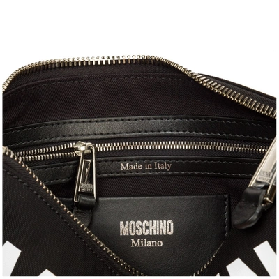 Shop Moschino Logo Clutch Bag In Black