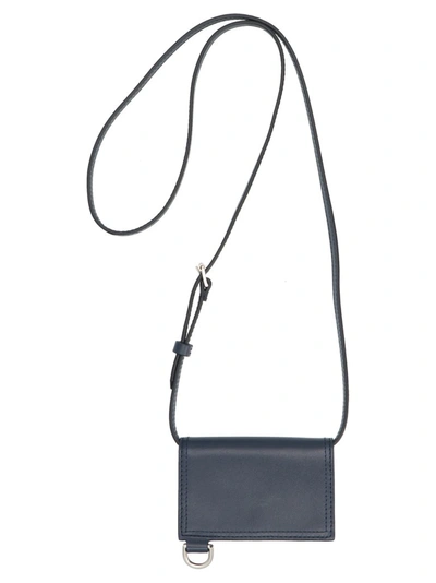 Shop Jacquemus Le Porte Azur Strapped Flap Cardholder In Navy