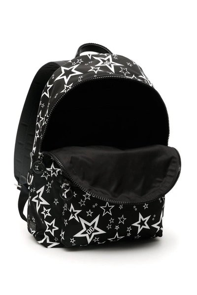 Shop Dolce & Gabbana Dg Star Printed Backpack In Black
