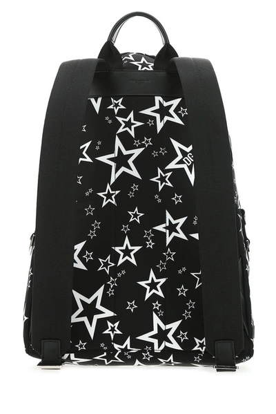 Shop Dolce & Gabbana Dg Star Printed Backpack In Black