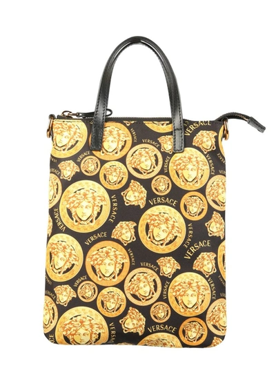 Shop Versace Medusa Amplified Print Mini Tote Bag In Multi