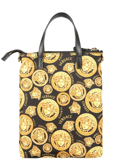 Shop Versace Medusa Amplified Print Mini Tote Bag In Multi