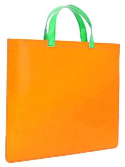 Shop Comme Des Garçons Wallet Logo Tote Bag In Multi