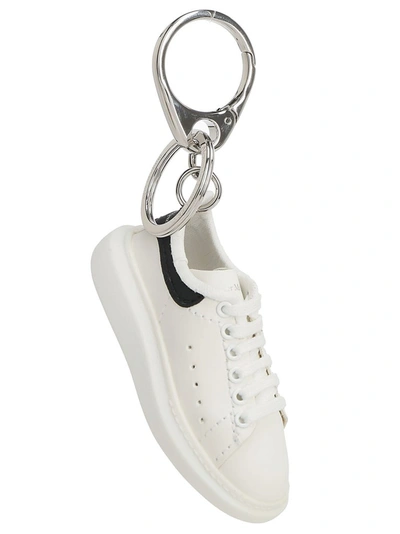 Shop Alexander Mcqueen Oversized Sneaker Keyring In White