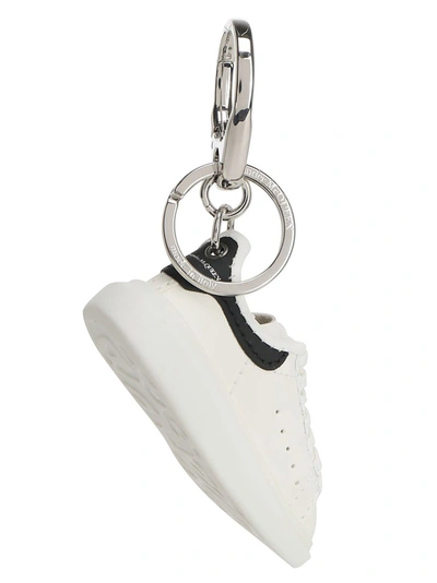 Shop Alexander Mcqueen Oversized Sneaker Keyring In White