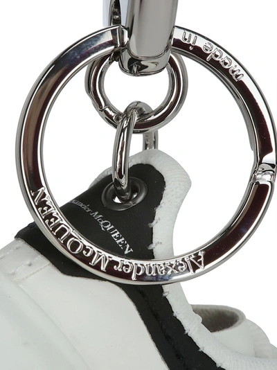 Shop Alexander Mcqueen Oversized Sneaker Keyring In White