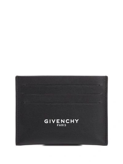 Shop Givenchy Logo Print Cardholder In Black