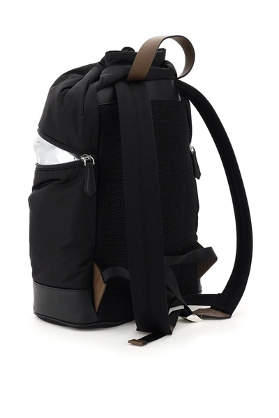 Shop Fendi Bag Bugs Drawstring Backpack In Black