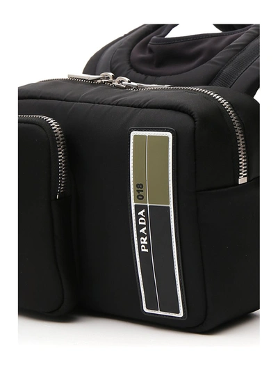 Shop Prada Logo Mini Backpack In Black