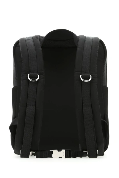 Shop Prada Logo Backpack In Black