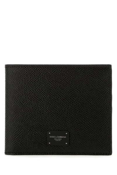 Shop Dolce & Gabbana Logo Plaque Bifold Wallet In Black