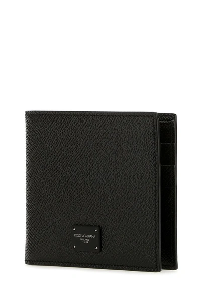 Shop Dolce & Gabbana Logo Plaque Bifold Wallet In Black