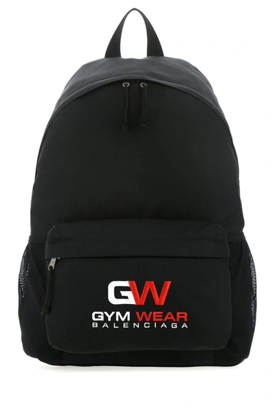 Shop Balenciaga Gym Wear Backpack In Black
