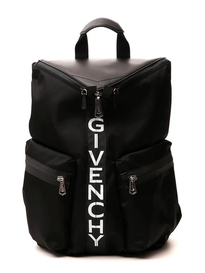 Shop Givenchy Spectre Logo Print Backpack In Black