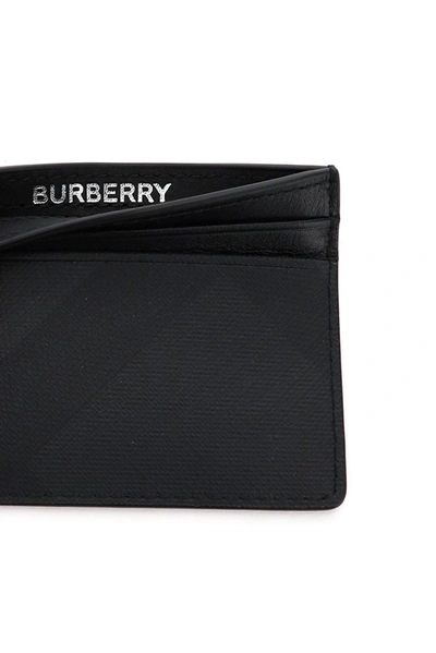 Shop Burberry London Check Cardholder In Black