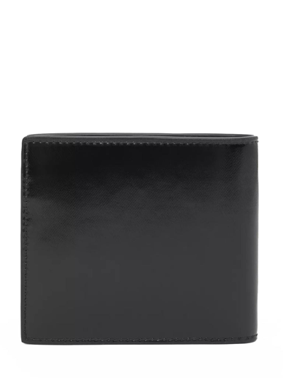 Shop Burberry Logo And Icon Stripe Print Bifold Wallet In Black