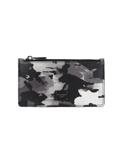 Shop Dolce & Gabbana Dauphine Camouflage Cardholder In Multi