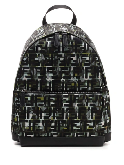 Shop Fendi Ff Graphic Printed Backpack In Multi