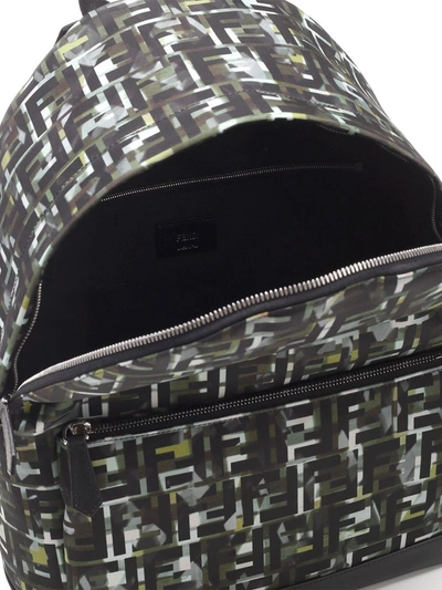 Shop Fendi Ff Graphic Printed Backpack In Multi