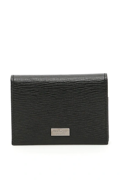 Shop Ferragamo Salvatore  Gancini Cardholder In Black