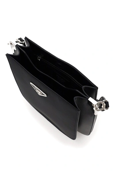Shop Prada Margit Hobo Bag In Black