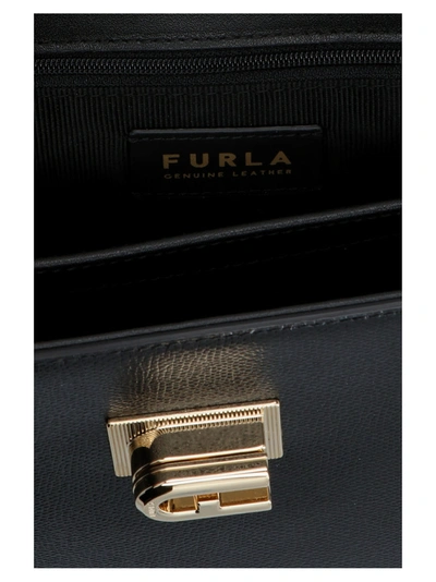 Shop Furla 1927 Foldover Small Tote Bag In Black