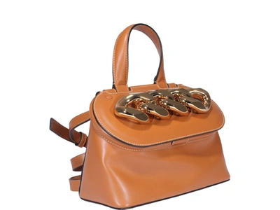 Shop Jw Anderson Chain Small Top Handle Bag In Brown
