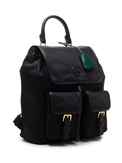 Shop Tory Burch Perry Flap Backpack In Black