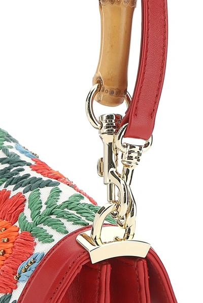 Shop Miu Miu Floral Embroidered Shoulder Bag In Multi