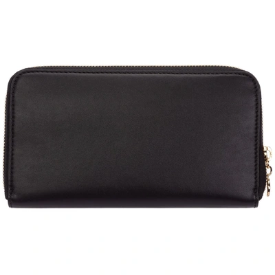 Shop Stella Mccartney Logo Continental Wallet In Black