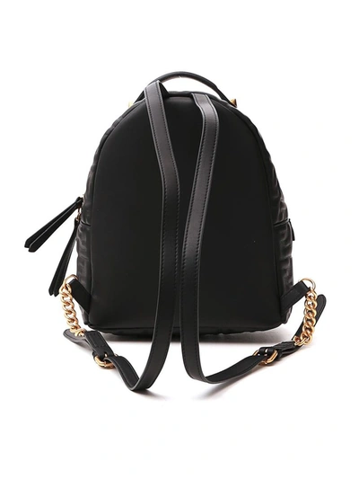 Shop Fendi Ff Logo Embossed Mini Backpack In Black