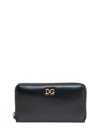 Shop Dolce & Gabbana Baroque Logo Wallet In Black